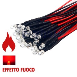 Diode led 3 mm candle flickering red 3V
