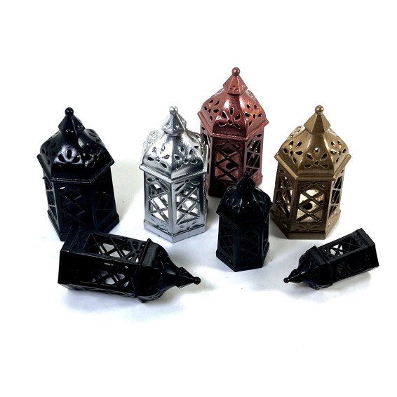 Arabic style lantern for cribs and dioramas with micro led