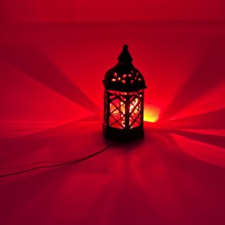 Lanterna stile arabo per presepi e diorami con microlampada led