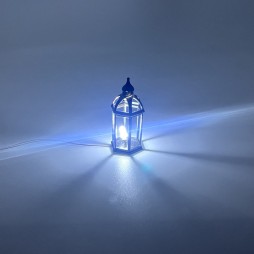 Lanterna stile arabo per presepi e diorami con microlampada led