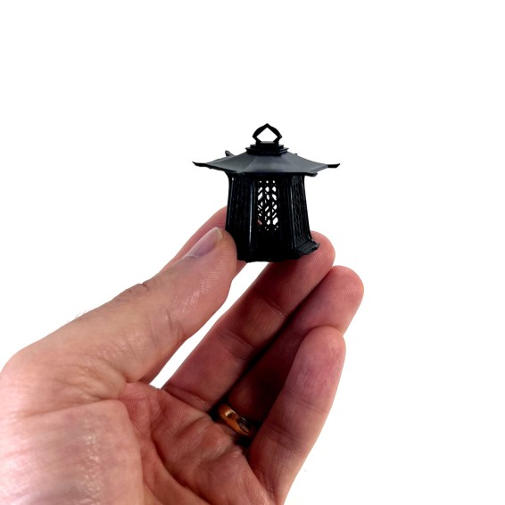 Japanese style lantern for cribs and dioramas with micro led