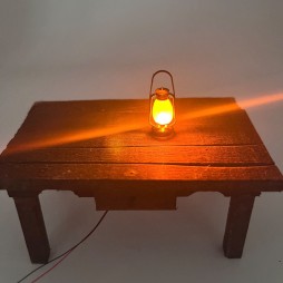 Lanterna per presepi e diorami con microlampada led