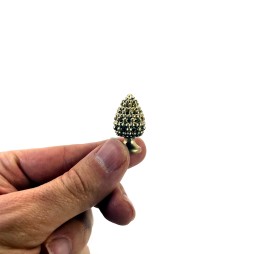 Sicilian pine cone lantern for good luck for nativity scenes and dioramas with led microlamp