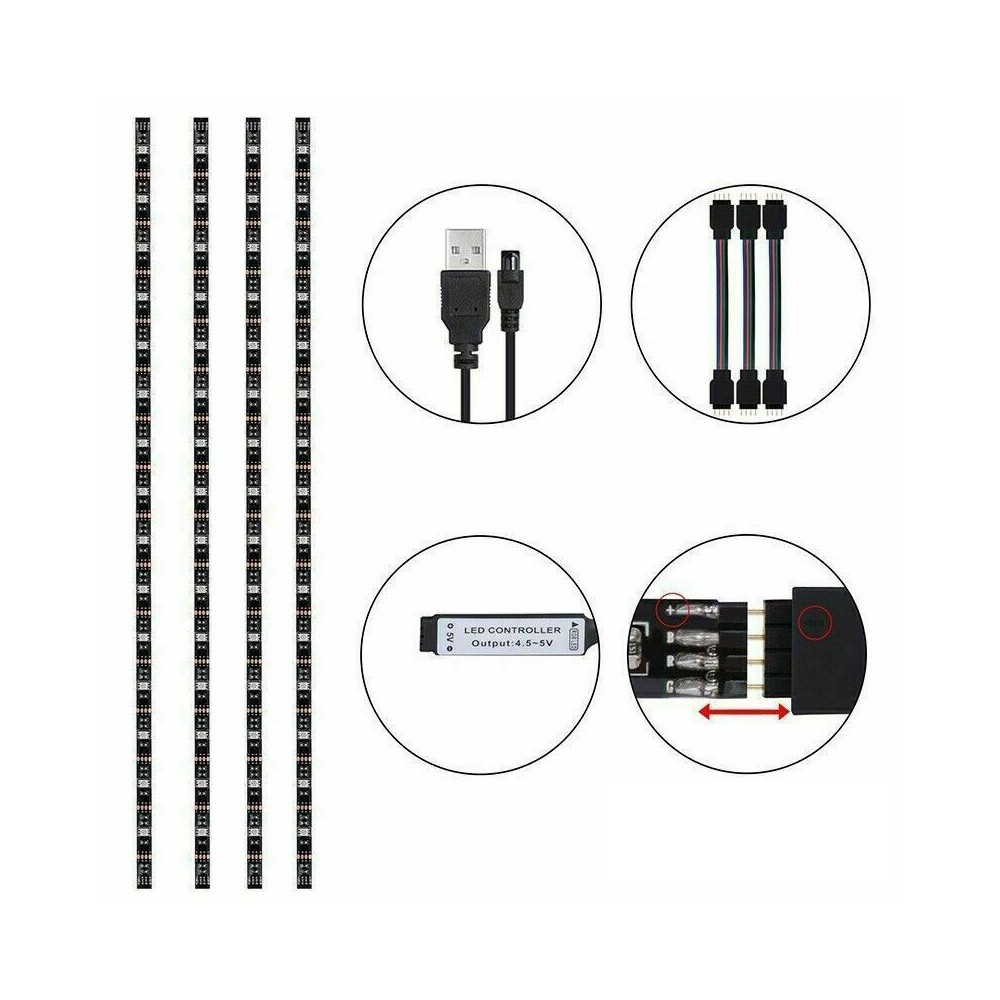 STRIP LED 5050 SMD RGB USB 2 METERS