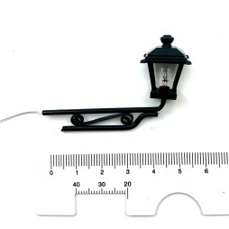 Lampione per presepi e diorami con micro lampada 12v colore nero